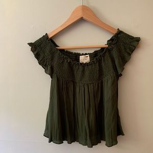 off-the-shoulder top with tags!